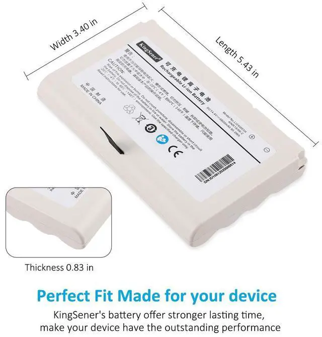 Alt view image 5 of 7 - KingSener 6600mAh Medical Battery For Mindray LI24I001H LI24I002H SV300 uMED20 Consona N9 SV60 SV70 SV350 ME7