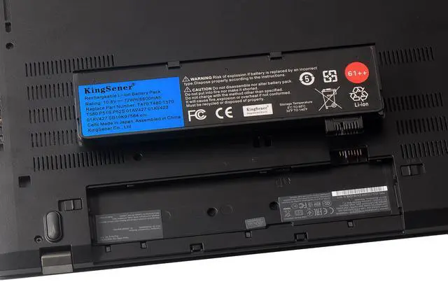 Alt view image 7 of 7 - KingSener T470 61++ 72WH Laptop Battery for Lenovo ThinkPad T480 T570 T580 P51S P52S 01AV427 01AV423 SB10K97580