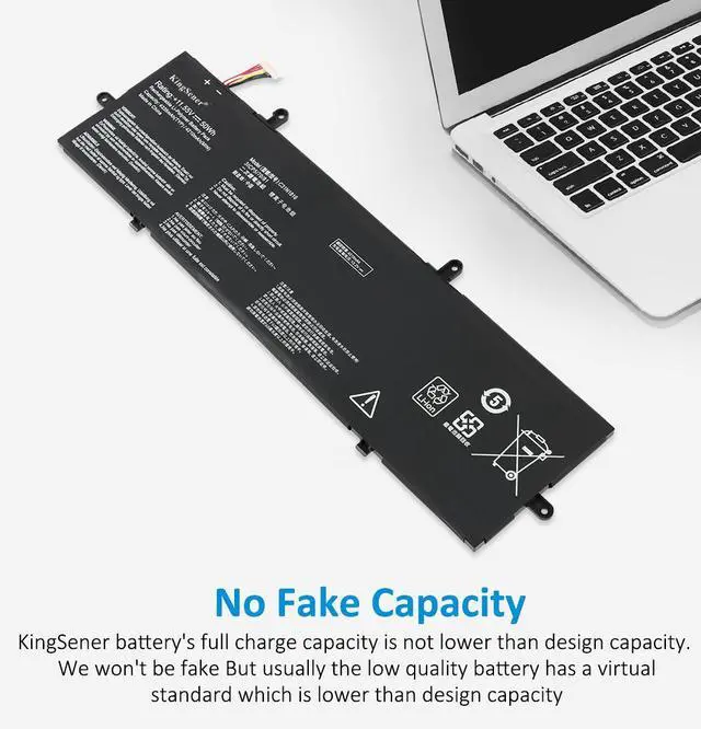 Alt view image 4 of 7 - Kingsener C31N1816 Laptop battery For Asus ZenBook Flip 13 UX362 UX362F UX362FA Q326FA Q326FA-BI7T13 11.55V 4335mAh/50WH