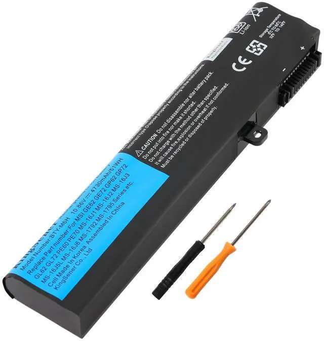 Main image of KingSener BTY-M6H notebook battery for MSI ge70 gp72mvr gl62vr gl62m ge72vr ms-16J3 ms-16J4 ms-16J6 ms-1792 ms-1795 ms-16J5L