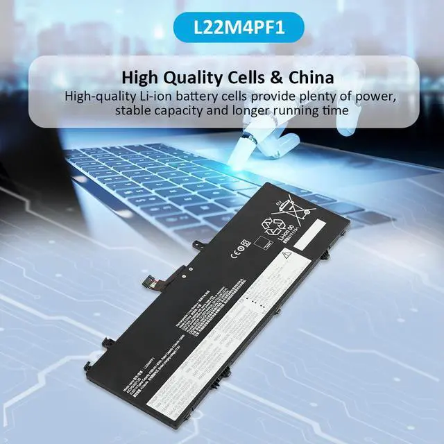 Alt view image 6 of 6 - KingSener L22M4PF1 L22C4PF1 Replacement Battery For Lenovo Yoga Slim 6-14IAP8 6-14IRP8
