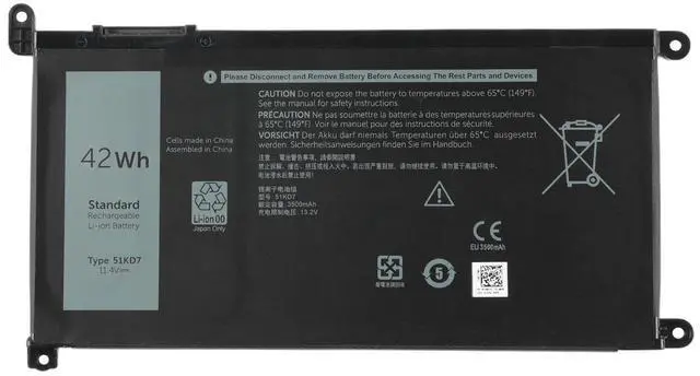 Main image of KingSener 51KD7 Replacement Battery For Dell Chromebook 11 3100 3180 3189 5190
