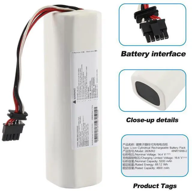 Alt view image 4 of 7 - KingSener 260MX2 Rechargeable Battery For Xiaomi Mijia Vacuum Cleaner Pro 2 (MJSTS1)