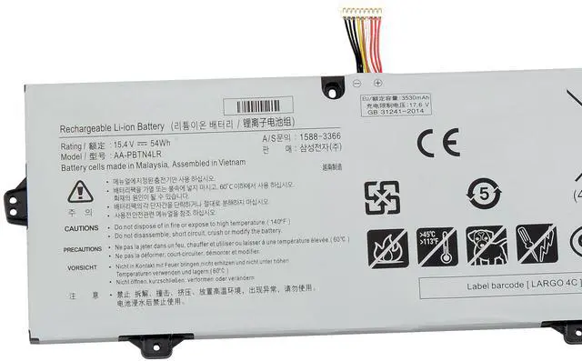 Alt view image 3 of 7 - Kingsener AA-PBTN4LR Laptop Battery For Samsung Notebook 9 Pro NP940X3M NP940X5M NP940X5N NP940X3M-K01US NP940X3M-K02US NP940X5M-X01US BA43-00386A