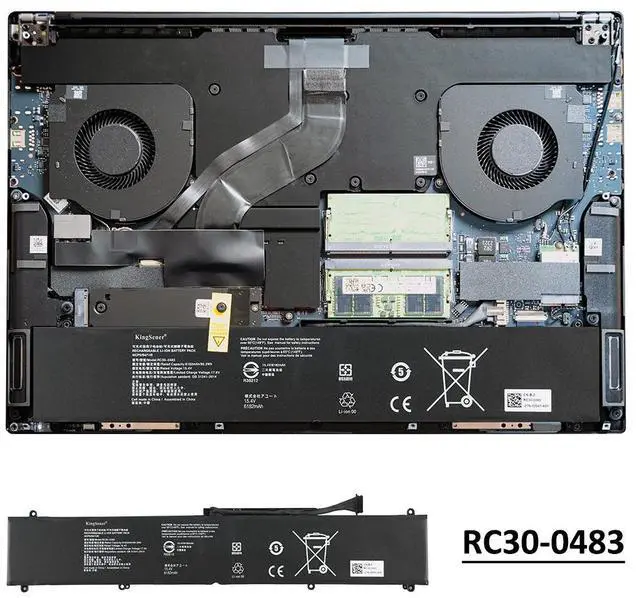 Alt view image 7 of 7 - KingSener RC30-0483 Laptop battery For Raze RZ09-0483 RZ09-0483S RZ09-0483U