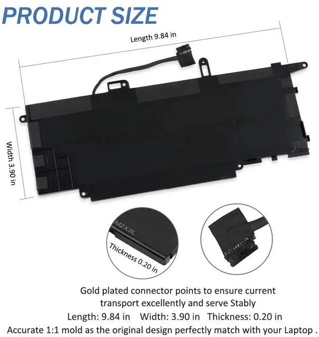 Alt view image 4 of 7 - LUSONBAY NF2MW 7.6V 52WH Laptop Battery Replacement For Dell Latitude 7400 2-in-1 Latitude 9410 2-in-1 Series Notebook 0C76H7 C76H7 7146W 08W3YY 085XM8 0G8F6M