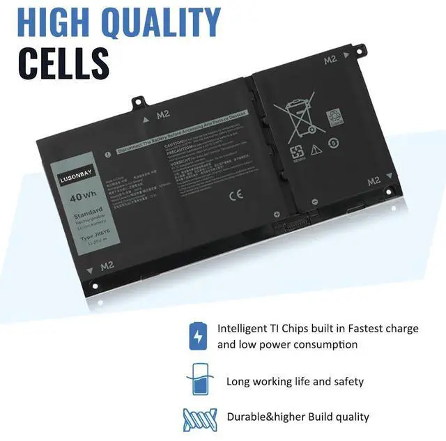 Alt view image 2 of 6 - JK6Y6 Laptop Battery Replacement For Dell Latitude 3410 3510 Vostro 14 5402 5501 5502 Inspiron 5300 5301 5401 5408 5508 5509 5406 7300 7506 2-in-1 Silver Series