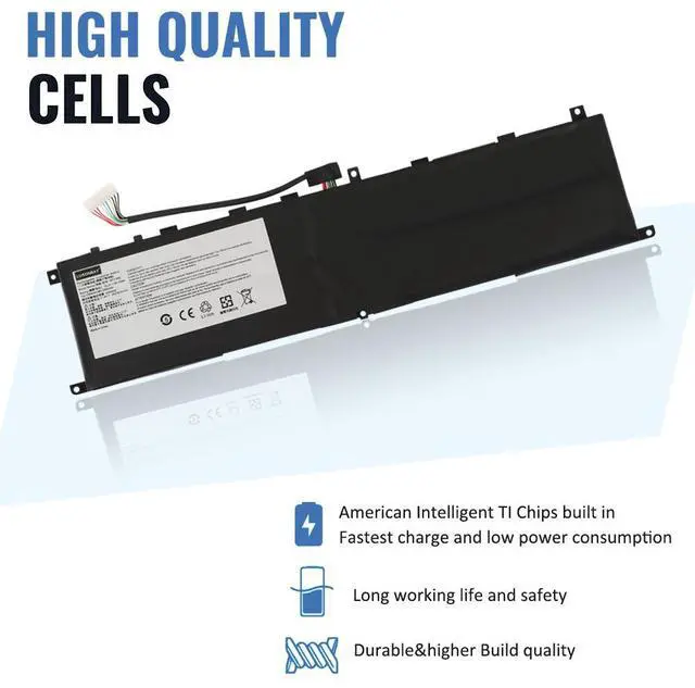 Alt view image 3 of 7 - LUSONBAY BTY-M6L Laptop Battery For MSI GS65 GS75 stealth Thin Series 8SE-054FR 80.25wh/5280mAh