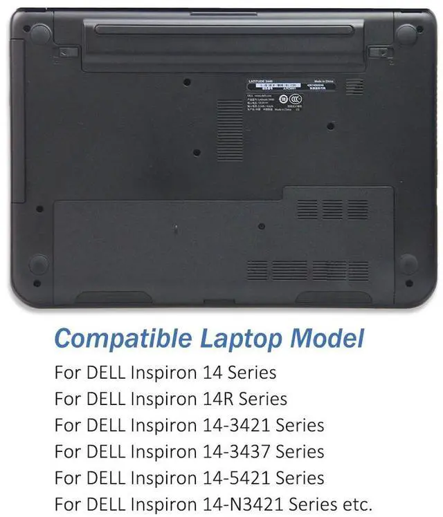 Alt view image 7 of 7 - LUSONBAY MR90Y Laptop Battery Replacement For DELL Inspiron 3421 3721 5421 5521 5721 3521 5537 Vostro 2421 2521 battery