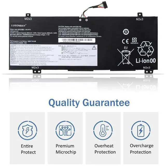 Alt view image 2 of 7 - LUSONBAY L18C4PF3 L18M4PF4 L18M4PF3 L18C4PF4 Battery For Lenovo IdeaPad C340-14API 14IWL S540-14API IML Flex-14API 11.36V 45WH