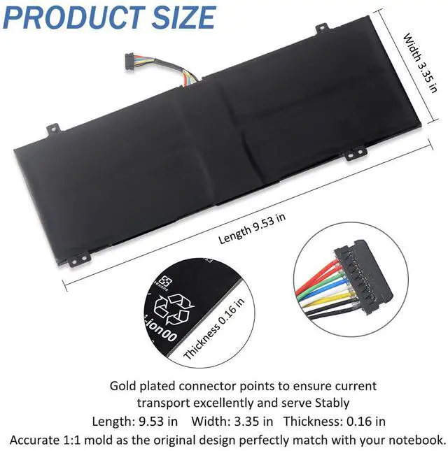 Alt view image 4 of 7 - LUSONBAY L18C4PF3 L18M4PF4 L18M4PF3 L18C4PF4 Battery For Lenovo IdeaPad C340-14API 14IWL S540-14API IML Flex-14API 11.36V 45WH