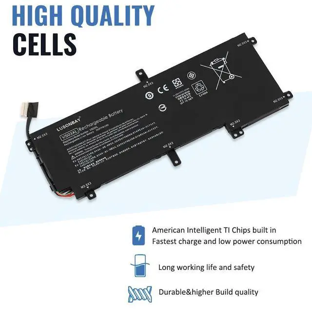 Alt view image 3 of 7 - LUSONBAY VS03XL Laptop Battery for HP Envy 15-AS 15-AS014WM 849047-541 HSTNN-UB6Y 849047-541 849313-850 Tablet 11.55V 52wh
