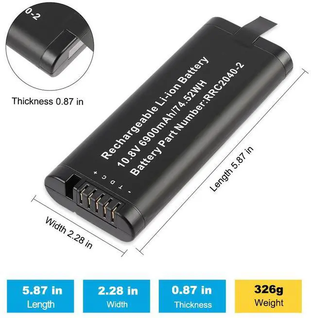 Alt view image 3 of 7 - KingSener RRC2040-2 Rechargeable Smart Battery Pack For Olympus EPOCH 650 Flaw Detector 100559-05 328-RRC20402