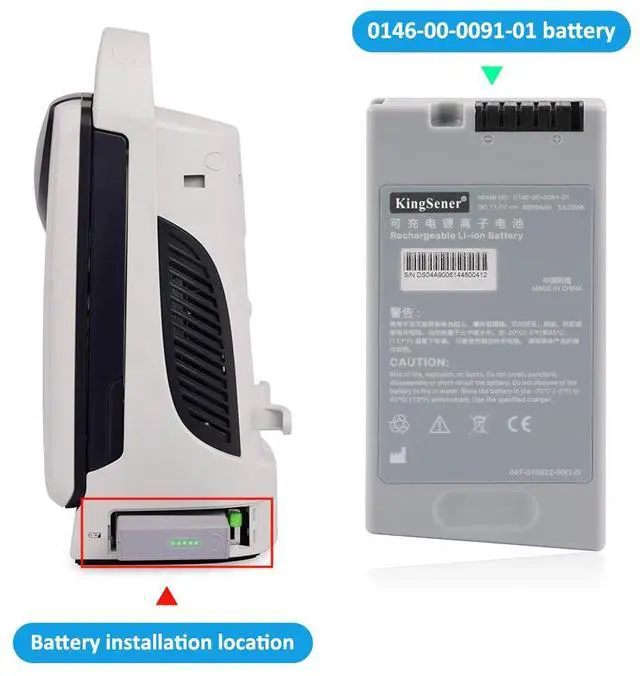 Alt view image 7 of 7 - KingSener Rechargeable Li-ion Battery 0146-00-0091-01 For Mindray DP-10 DP-20 DP-20Vet DP-30Vet DP-30 V12 V21 Series medical device battery
