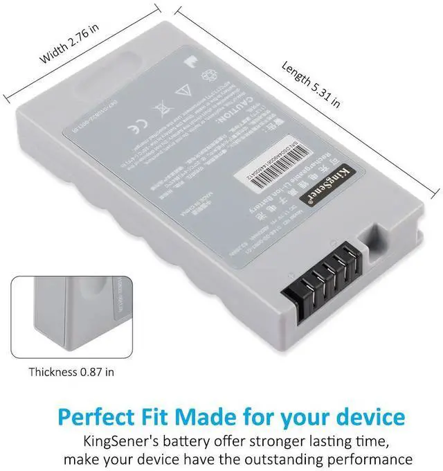 Alt view image 5 of 7 - KingSener Rechargeable Li-ion Battery 0146-00-0091-01 For Mindray DP-10 DP-20 DP-20Vet DP-30Vet DP-30 V12 V21 Series medical device battery