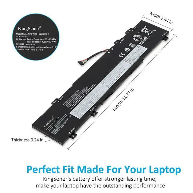Alt view image 4 of 7 - KingSener L22X3PF2 Laptop Battery For Lenovo IdeaPad Slim 3 (16", 2023) For Lenovo V14 V15 G4 AMN Series L22B3PF2 L22D3PF2 L22M3PF2 L22C3PF2