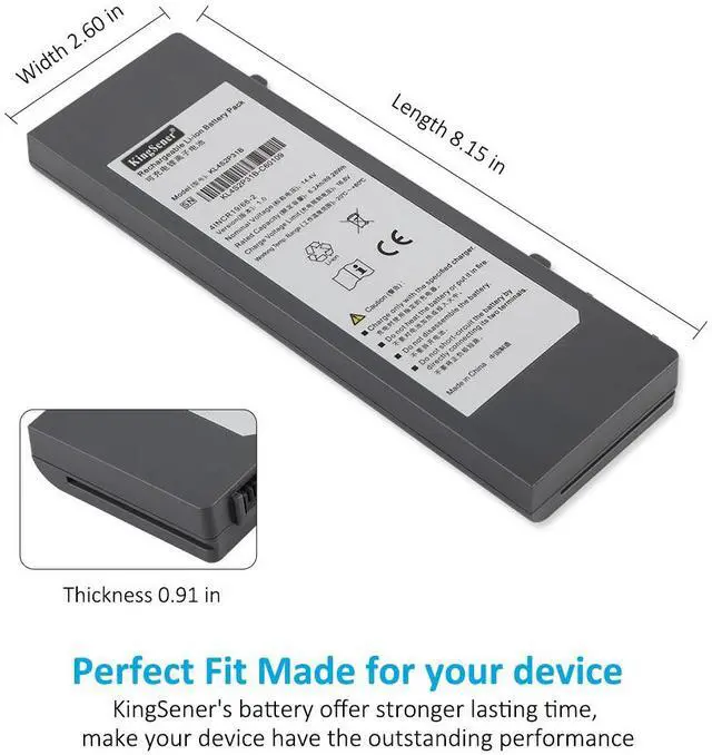 Alt view image 5 of 7 - KingSener KL4S2P31B For SonoScape 41CR18/65-2 E2 E3 E1 Exp X1 X3 Ultrasound System Battery 14.4V 6.2Ah