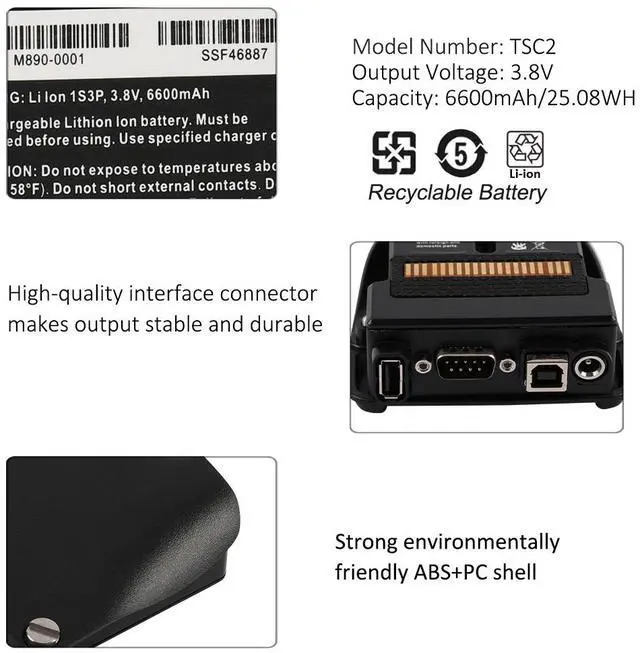 Alt view image 6 of 7 - KingSener Battery TSC2 for Trimble TSC2 Controller TDS Ranger 300,500 Data Collector Total Station Battery