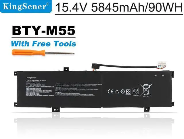 Main image of KingSener 90Wh BTY-M55 Laptop Battery For MSI Alpha 15 A4DEK B5EEK B5EX 17 B5EEK Pulse 15 B13VFK B13VGK Katana GF66 11UG Pulse GL66 GL76 12UGK 12UGSZOK 12UGSZK 12UGOK