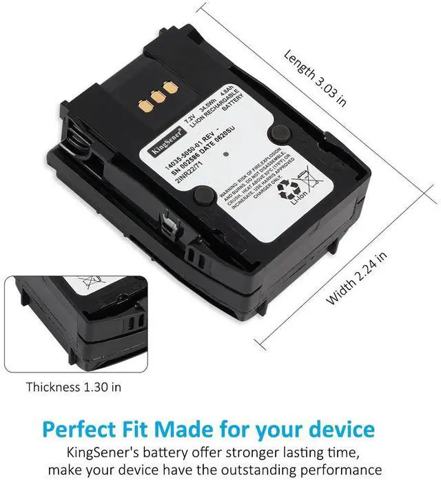 Alt view image 4 of 7 - KingSener14035-5050-01 14035-5050-02 XL-PA4M Li-lon Rechargeable Battery For L3Harris XL-200P XL-185P XL-150P
