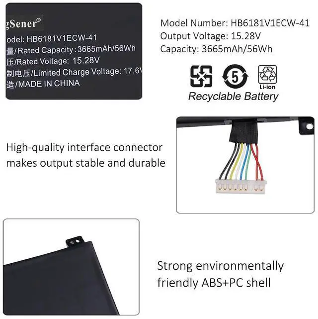 Alt view image 6 of 7 - KingSener HB6181V1ECW-41 Laptop battery For HUAWEI Honor MagicBook 16 HYM-W56