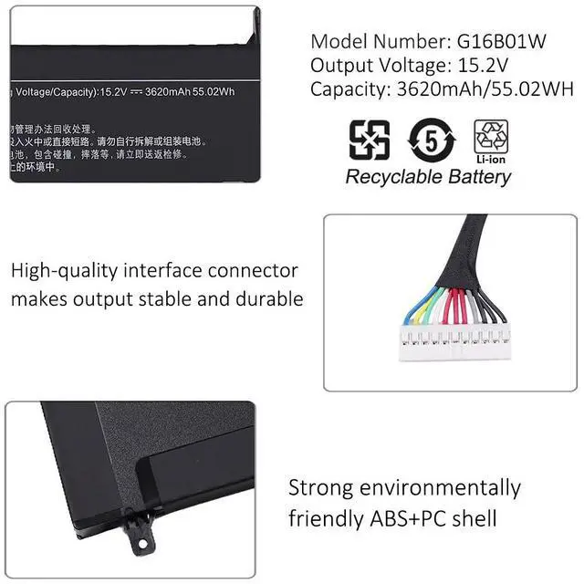 Alt view image 5 of 6 - KingSener G16B01W Laptop battery For Xiaomi Redmi G Gaming 16 Series XMG2003-AB XMG2003-AL