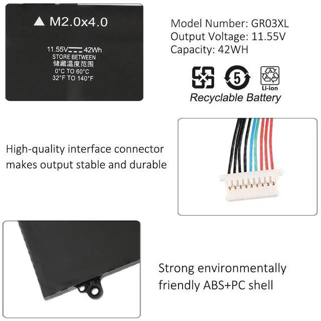 Alt view image 6 of 7 - KingSener GR03XL Laptop Battery For HP ProBook 635 AERO G7