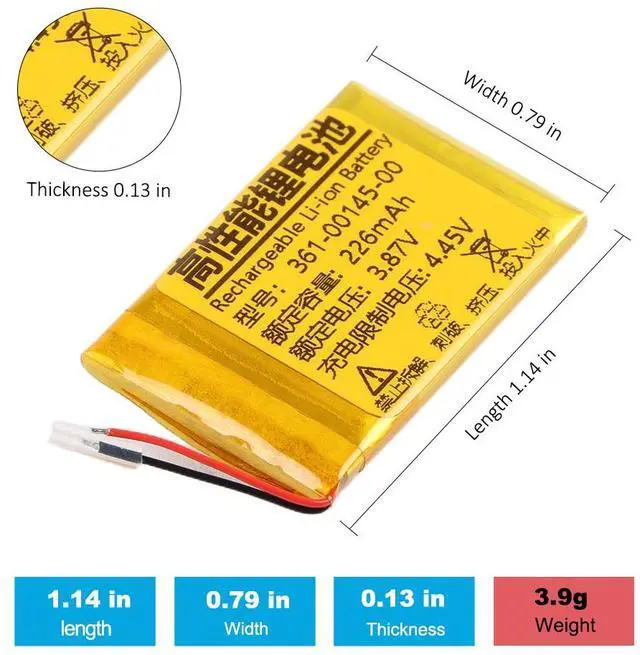Alt view image 3 of 7 - KingSener 361-00145-00 Rechargeable Battery For Garmin Fenix 7S Multisport GPS Smartwatch