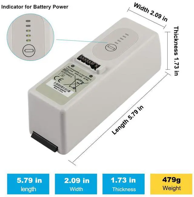 Alt view image 3 of 7 - KingSener 1043570 Rechargeable Li-lon Battery For Philips Respironics Trilogy 100