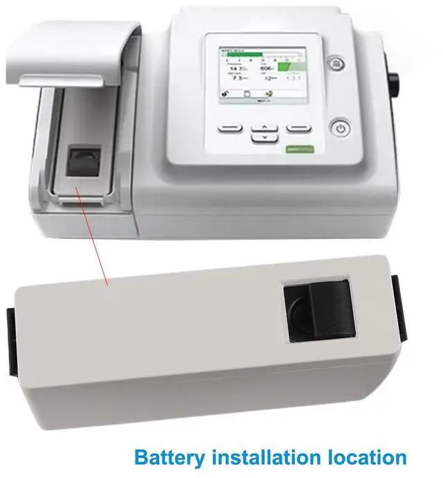 Alt view image 6 of 7 - KingSener 1043570 Rechargeable Li-lon Battery For Philips Respironics Trilogy 100