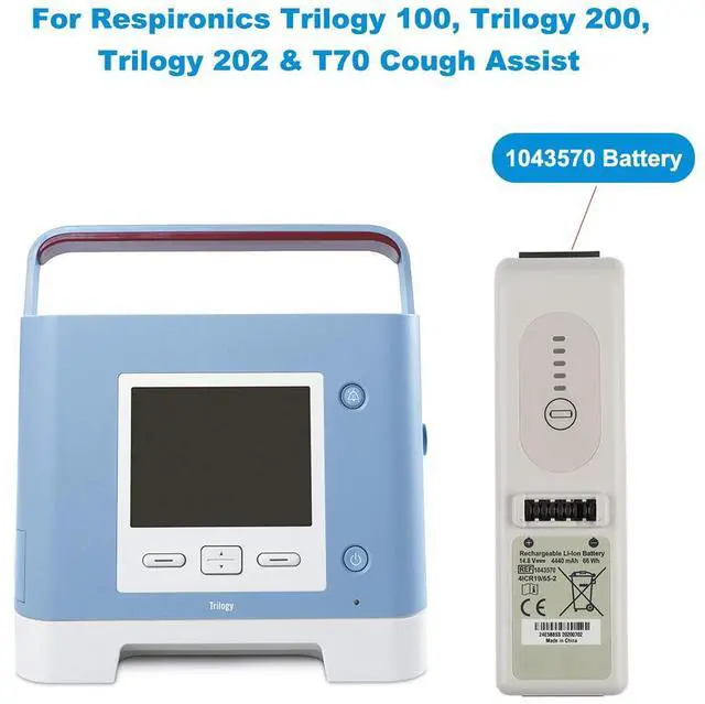 Alt view image 5 of 7 - KingSener 1043570 Rechargeable Li-lon Battery For Philips Respironics Trilogy 100