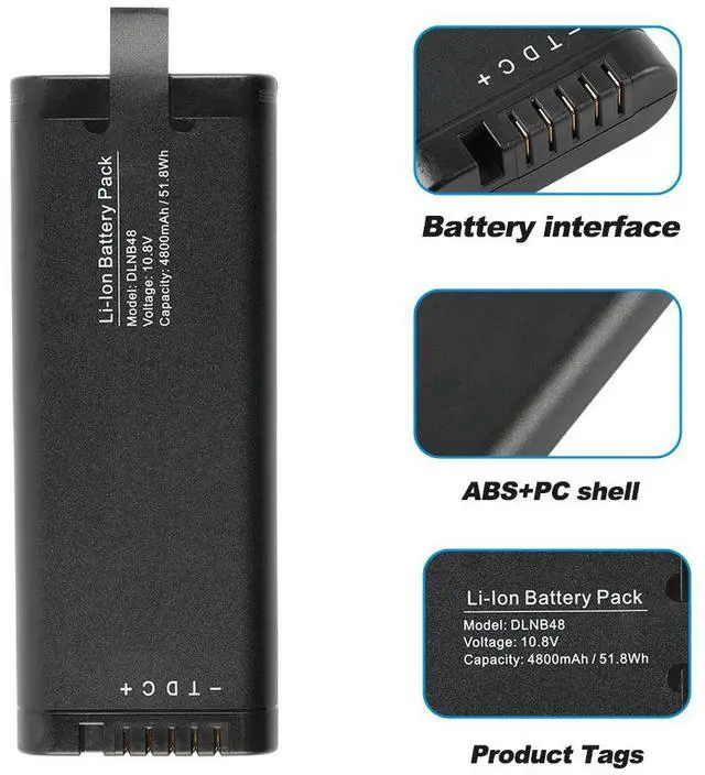 Alt view image 4 of 6 - KingSener DLNB48 Li-lon Handheld Oscilloscope Battery For Rohde & Schwarz RTH1002 RTH1004