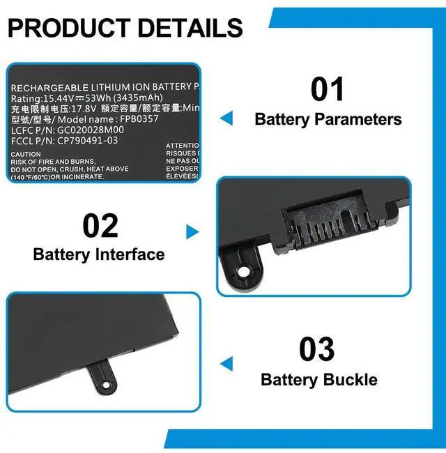 Alt view image 6 of 7 - KingSener FPB0357 Laptop Battery For Fujitsu FMV LIFEBOOK CH75/E3 Series
