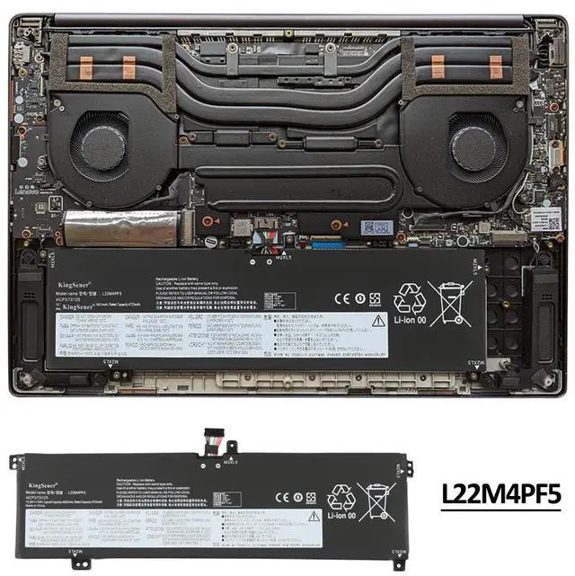 Alt view image 7 of 7 - KingSener L22M4PF5 15.56V 75Wh Battery For Lenovo Laptop