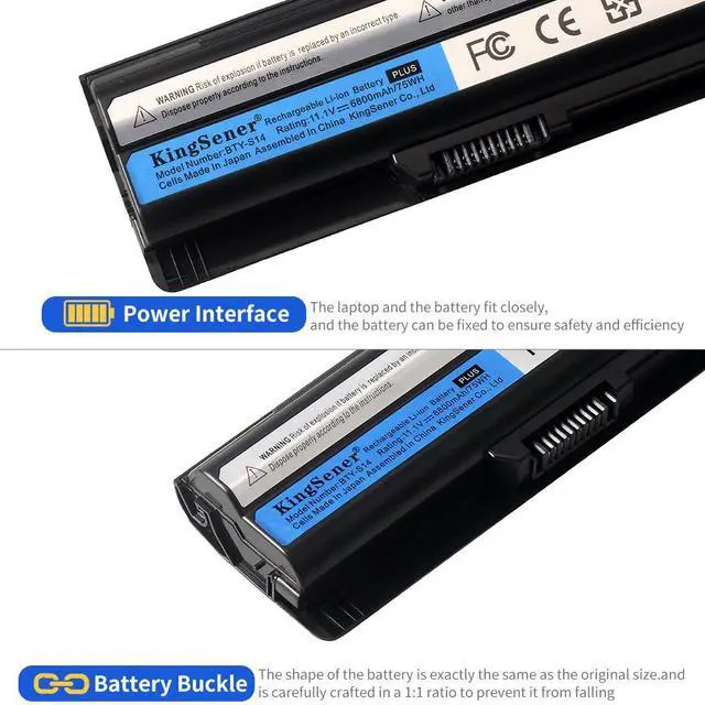 Alt view image 6 of 7 - KingSener 6800mAh 75WH BTY-S14 Laptop battery For Laptop Battery GE70 GE60 FX720 GE620 GE620DX GE70 A6500 CR41 CR61 FR720 CX70 FX700