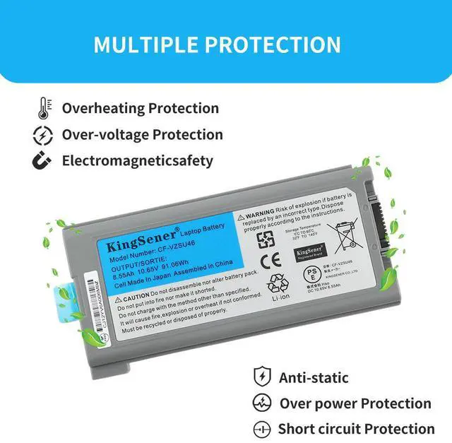Alt view image 4 of 7 - KingSener 10.65V 8550mAh Laptop Battery Notebook Batteries CF-VZSU46 For Panasonic Toughbook CF-30 CF-31 CF-53 CF-VZSU46AU CF-VZSU46U CF-VZSU46S
