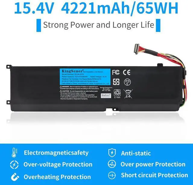 Alt view image 5 of 7 - Kingsener RC30-0270 Notebook Replacement Laptop Battery for Razer Blade 15 Base Stealth 2018 Series Notebook RZ09-03006 RZ09-0270 RZ09-02705E75-R3U1