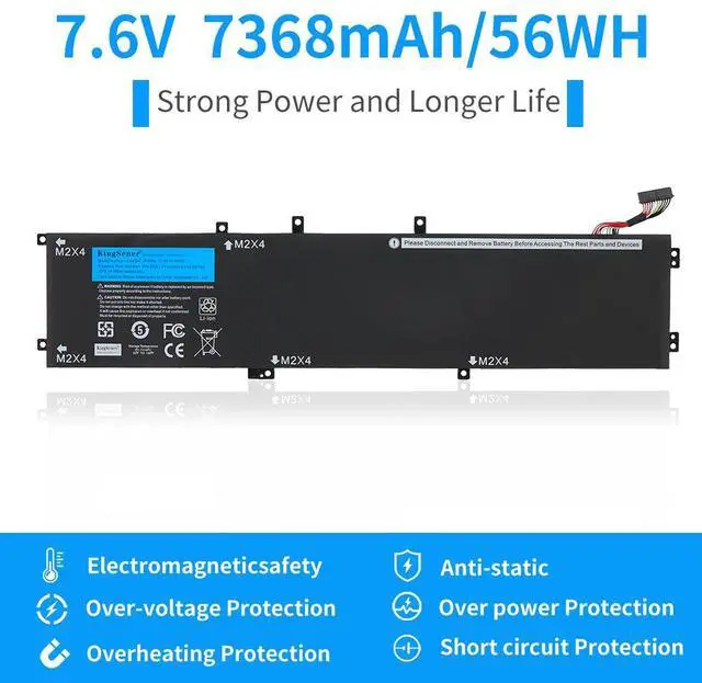 Alt view image 5 of 7 - KingSener New 4GVGH Laptop Battery Notebook Batteries for DELL Precision 5510 XPS 15 9550 series 1P6KD T453X 11.4V 84WH