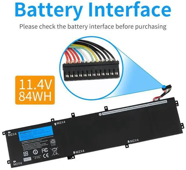 Alt view image 4 of 7 - KingSener New 4GVGH Laptop Battery Notebook Batteries for DELL Precision 5510 XPS 15 9550 series 1P6KD T453X 11.4V 84WH