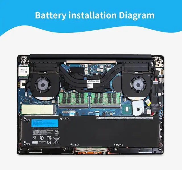 Alt view image 6 of 7 - KingSener New 4GVGH Laptop Battery Notebook Batteries for DELL Precision 5510 XPS 15 9550 series 1P6KD T453X 11.4V 84WH