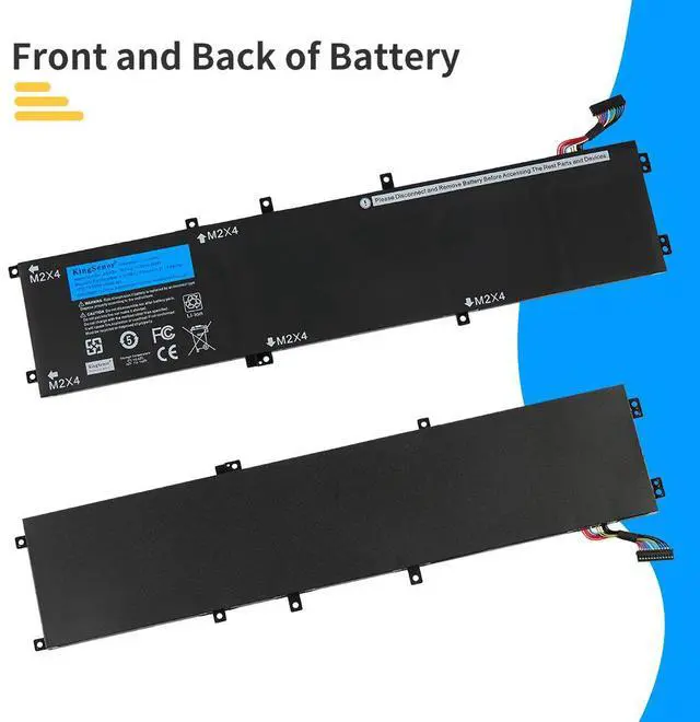 Alt view image 7 of 7 - KingSener New 4GVGH Laptop Battery Notebook Batteries for DELL Precision 5510 XPS 15 9550 series 1P6KD T453X 11.4V 84WH