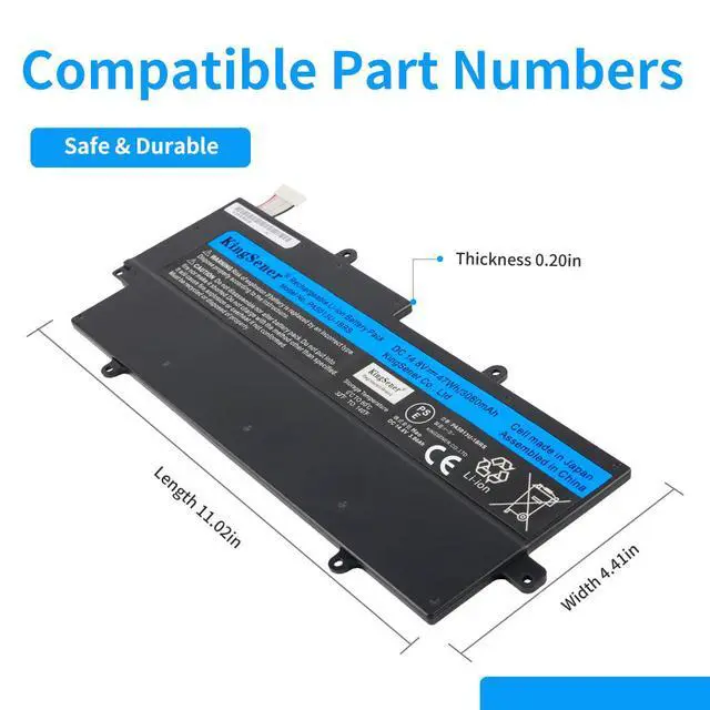 Alt view image 2 of 7 - KingSener PA5013U-1BRS PA5013U Laptop Battery Notebook Batteries for Toshiba Portege Z830 Z835 Z930 Z935 Ultrabook PA5013 14.8V 3060mAh Free Tool