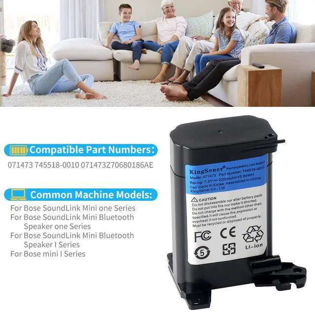 Alt view image 3 of 7 - KingSener 071473 071471 745518-0010 bluetooth speaker Battery for Bose SoundLink Revolve Speaker 7.2V 2200mAh/15.84WH