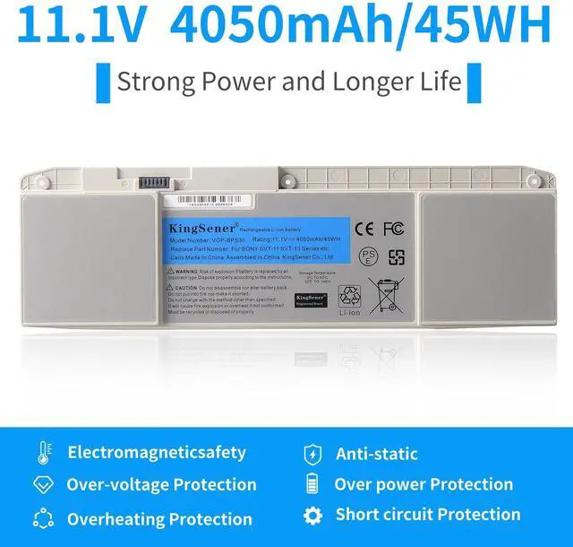 Alt view image 5 of 7 - KingSener VGP-BPS30 Laptop Battery For SONY SVT11 SVT13 T11 T13 SVT131 SVT131A11T SV-T1115FD SV-T1113FGS SV-T1115FG SV-T13117ECS BPS30 11.1V 4050mAh