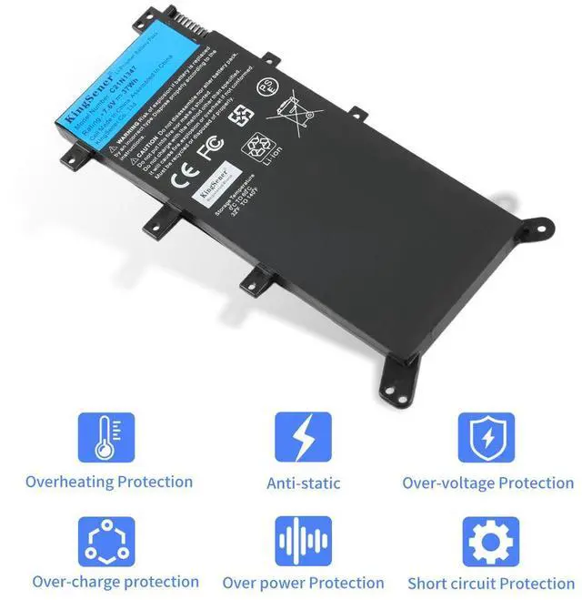 Alt view image 5 of 7 - KingSener C21N1347 New Laptop Battery For ASUS X554L X555 X555L X555LA X555LD X555LN X555MA 2ICP4/63/134 C21N1347