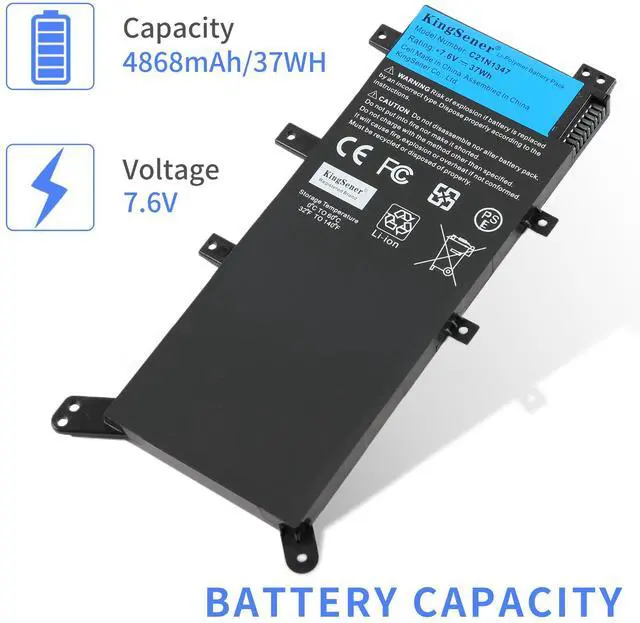 Alt view image 6 of 7 - KingSener C21N1347 New Laptop Battery For ASUS X554L X555 X555L X555LA X555LD X555LN X555MA 2ICP4/63/134 C21N1347