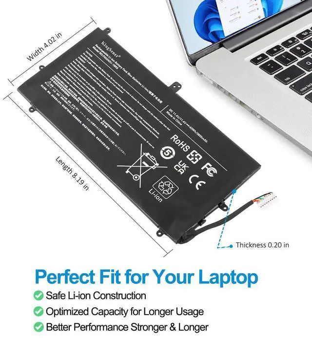Alt view image 5 of 7 - KingSener PA5242U-1BRS Laptop Battery For Toshiba Satellite Radius 12 P20W