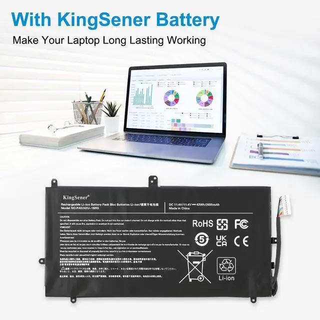 Alt view image 4 of 7 - KingSener PA5242U-1BRS Laptop Battery For Toshiba Satellite Radius 12 P20W