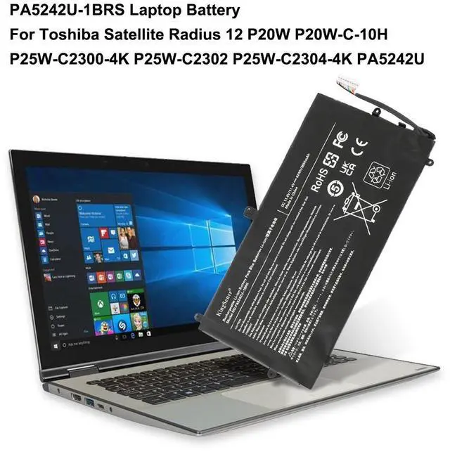 Alt view image 7 of 7 - KingSener PA5242U-1BRS Laptop Battery For Toshiba Satellite Radius 12 P20W