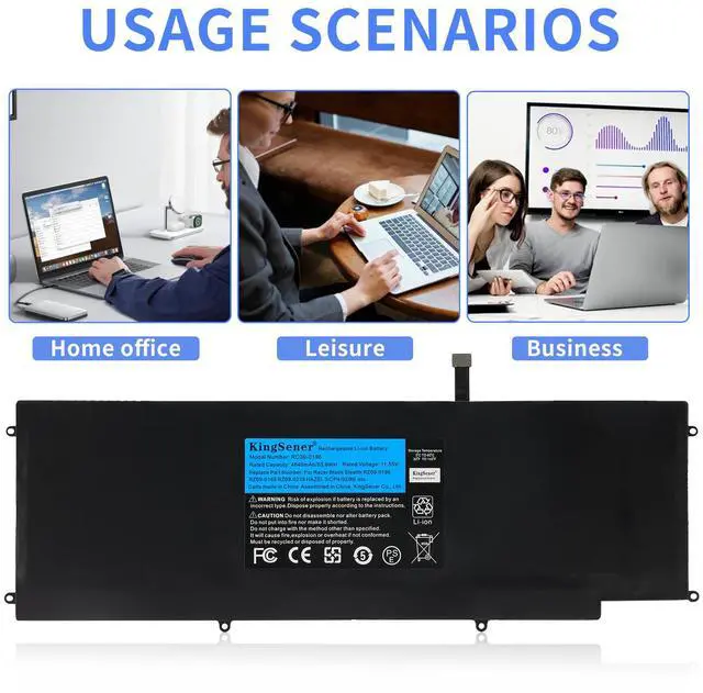 Alt view image 3 of 7 - Kingsener RC30-0196 HAZEL Laptop Battery for Razer Blade Stealth 2016 v2 i7-7500U I7-8550u RZ09-0239 RZ09-0168 RZ09-01962E12 RZ09-01962E52 RZ09-01962E53 RZ09-01962W10 RZ09-02393E32-R3U1 RZ09-01962E20